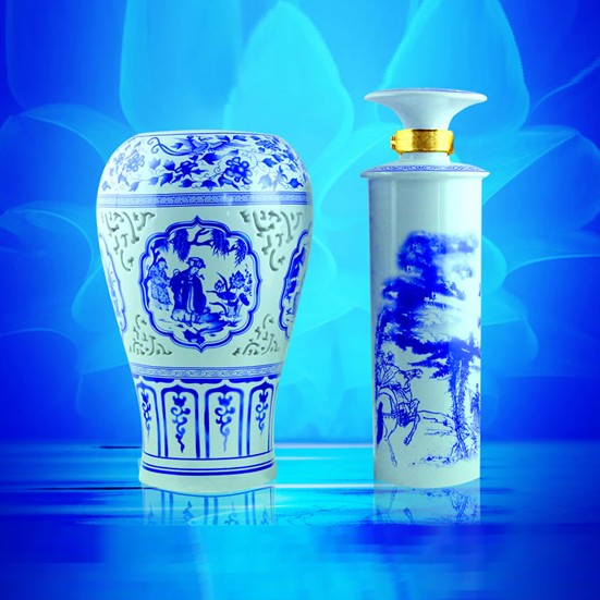 五粮液金谷春青花瓷