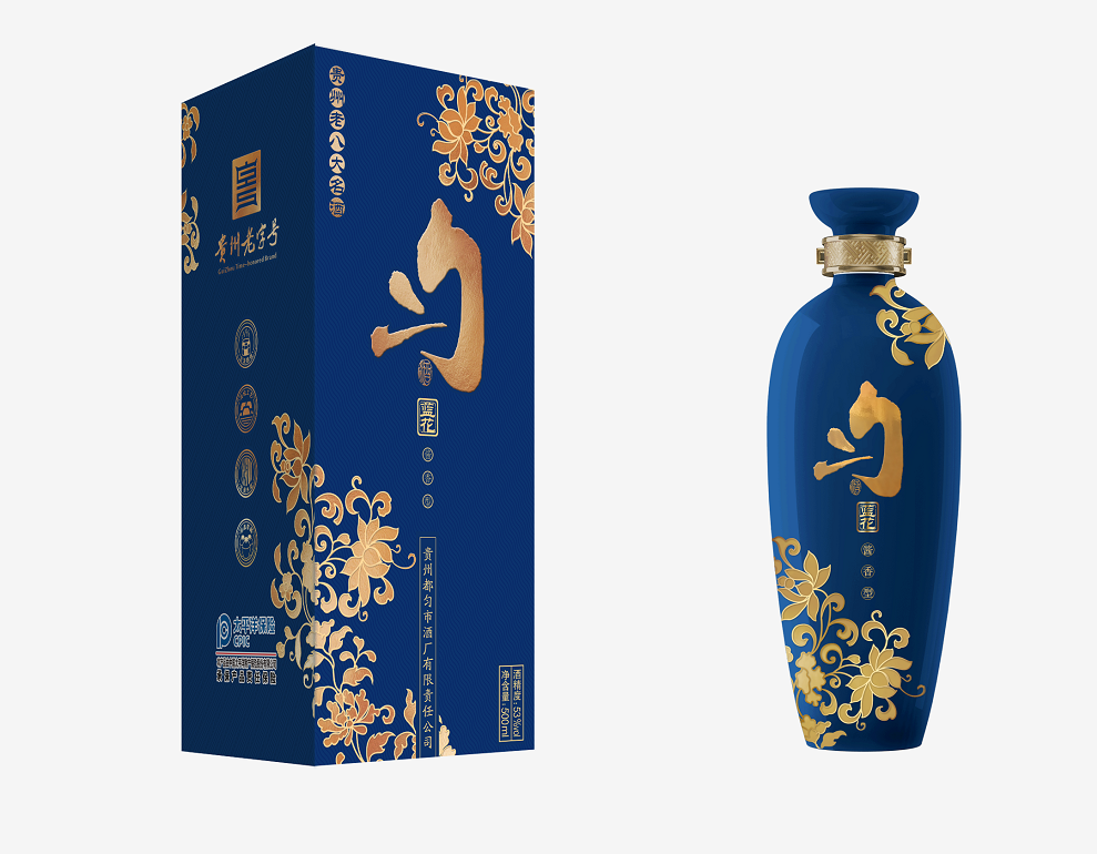 53度匀酒蓝花